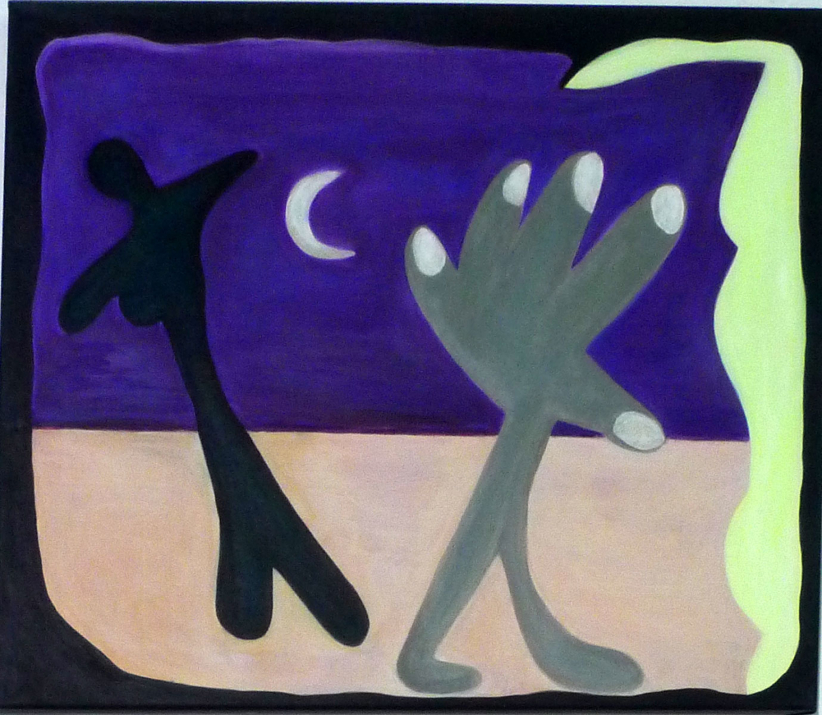 Beach with a moon, without fishes